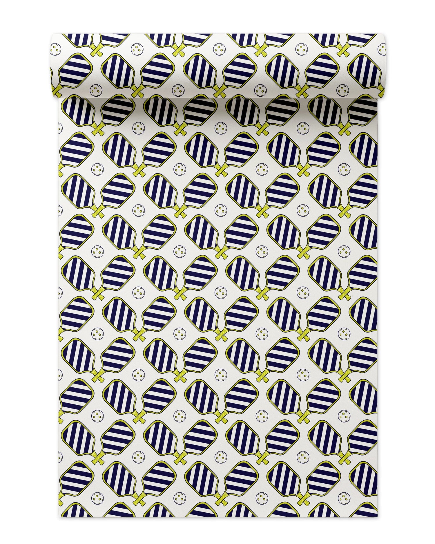 Pickleball Wallpaper in navy color - pattern number KK750_Navy_KH300 - by Katie Kime in the  collection