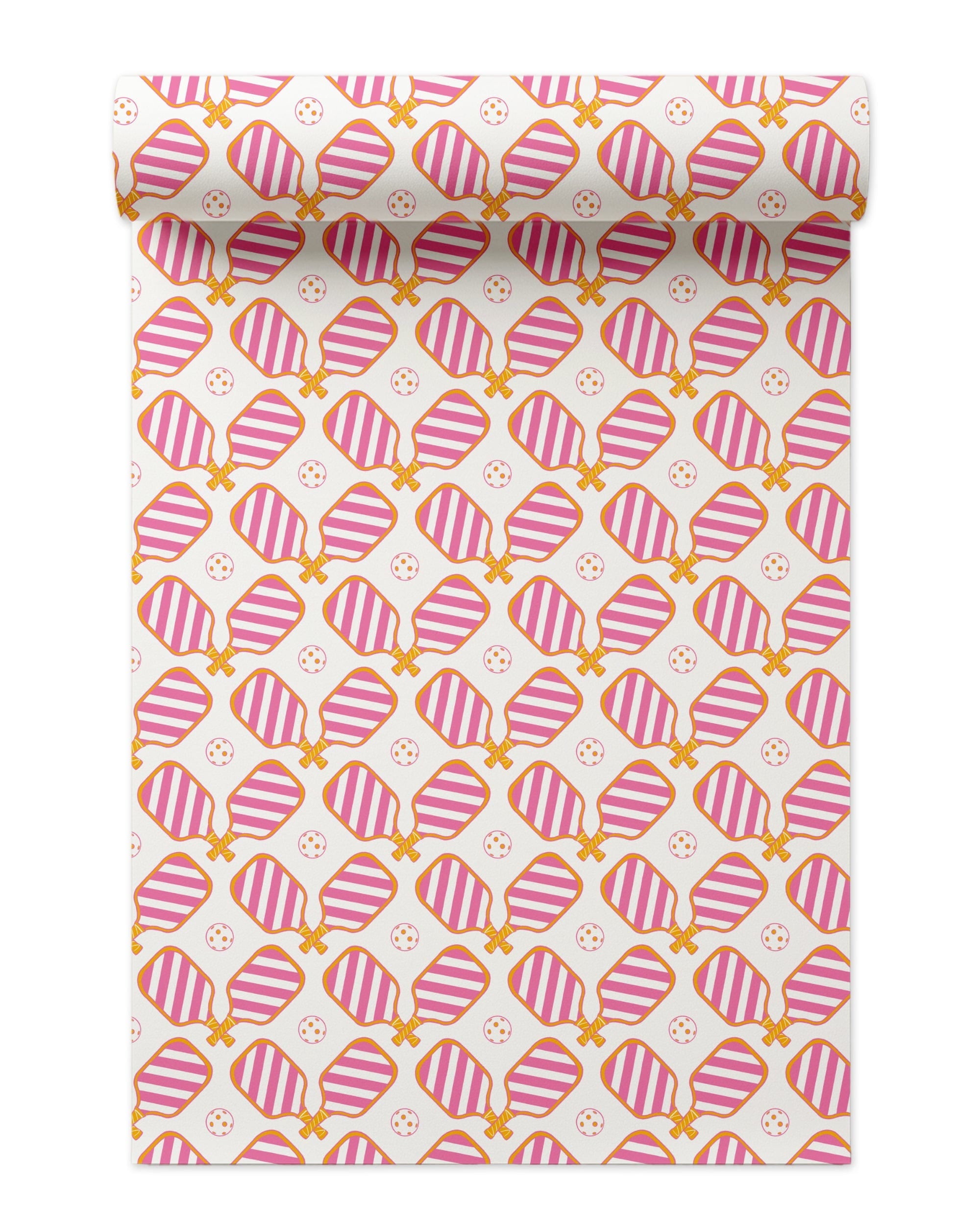 Pickleball Wallpaper in pink color - pattern number KK750_Pink_KH300 - by Katie Kime in the  collection