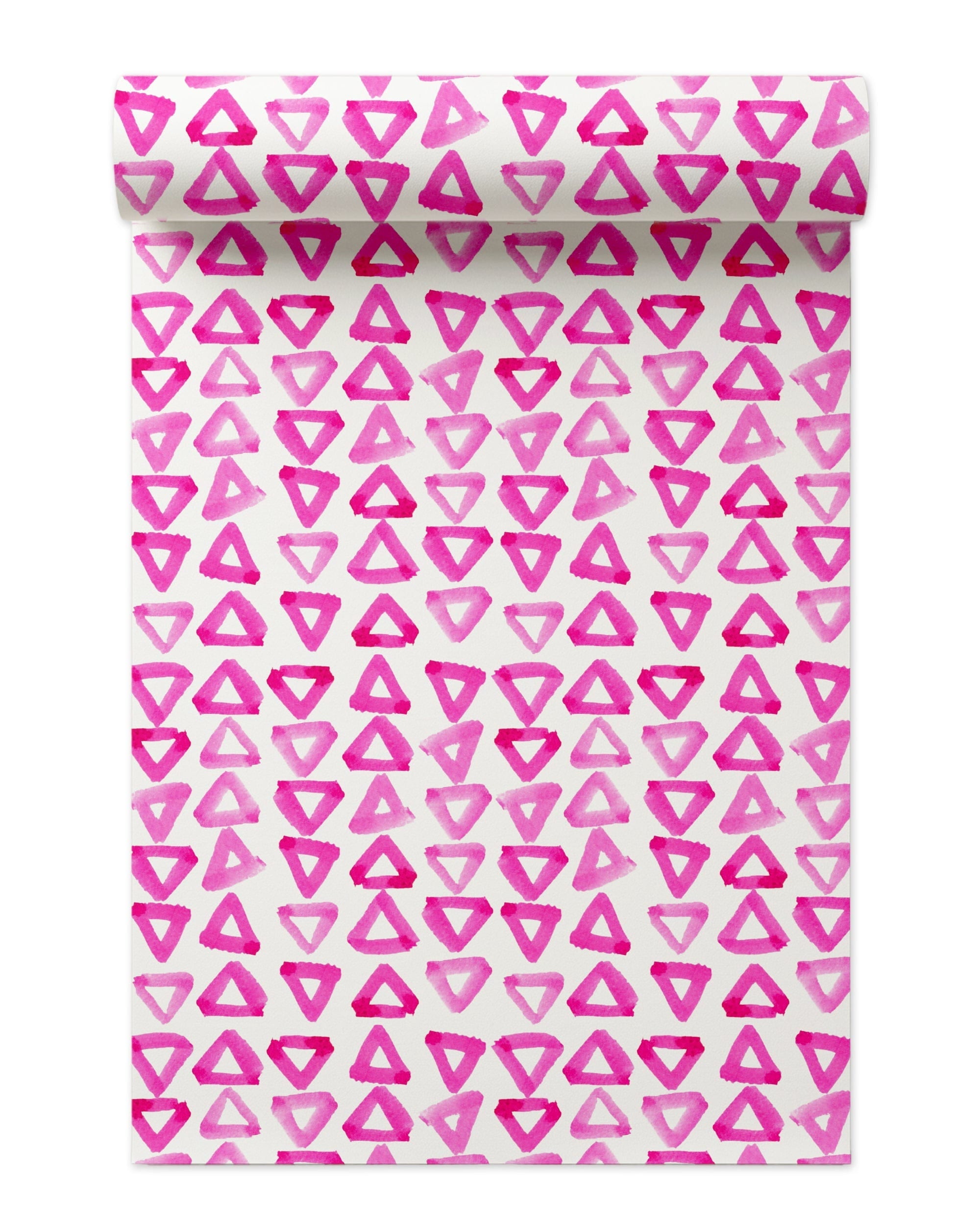 Pink Triangles Wallpaper in pink color - pattern number KK17055_Pink_KH300 - by Katie Kime in the  collection