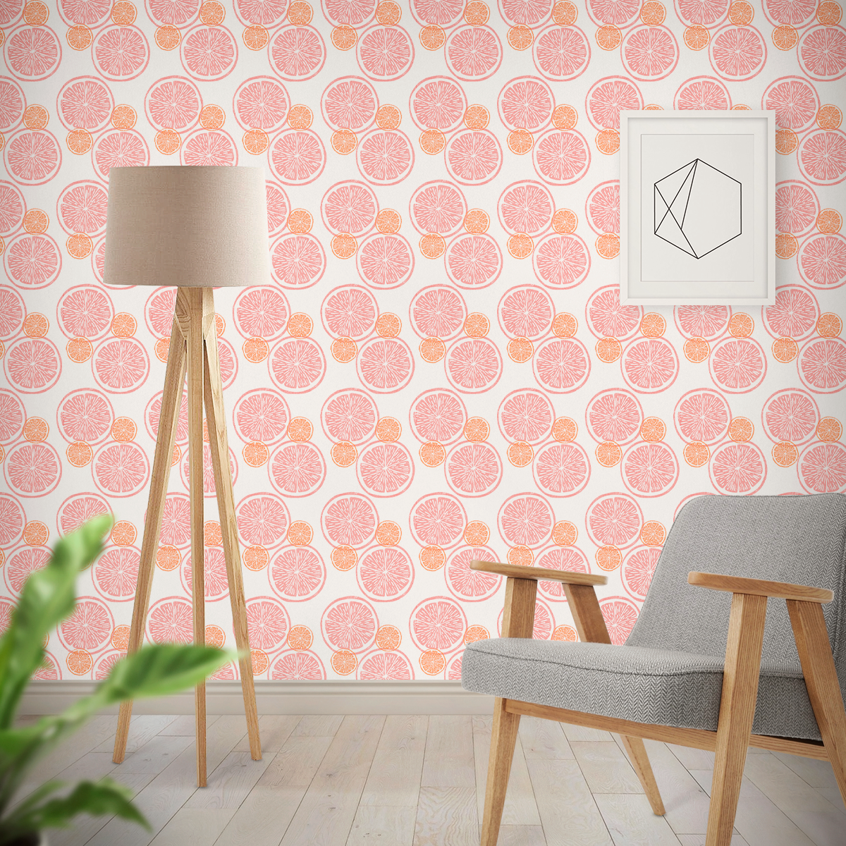 Punchbowl Wallpaper in Pink Orange color - pattern number KK17109_Pink_Orange_KH300 - by Katie Kime in the collection