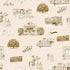 Round Top Toile Wallpaper in beige brown color - pattern number KK796_Beige_Brown_KH300 - by Katie Kime in the  collection
