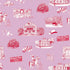 Round Top Toile Peel and Stick Wallpaper in lilac cranberry color - pattern number KK796_Lilac_Cranberry_KH306 - by Katie Kime in the  collection