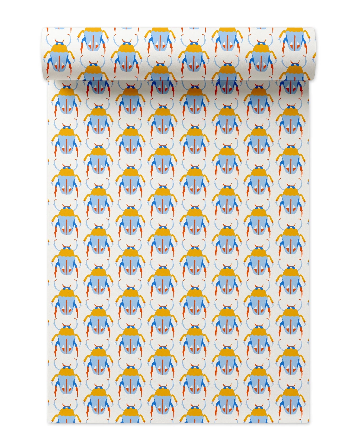 Scarab Wallpaper in blue color - pattern number KK17048_Blue_KH300 - by Katie Kime in the  collection