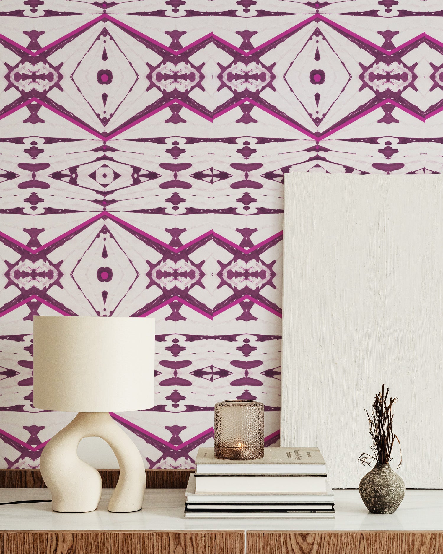 Shangri La Toile Wallpaper in navy color - pattern number KK17114_Navy_KH300 - by Katie Kime in the  collection