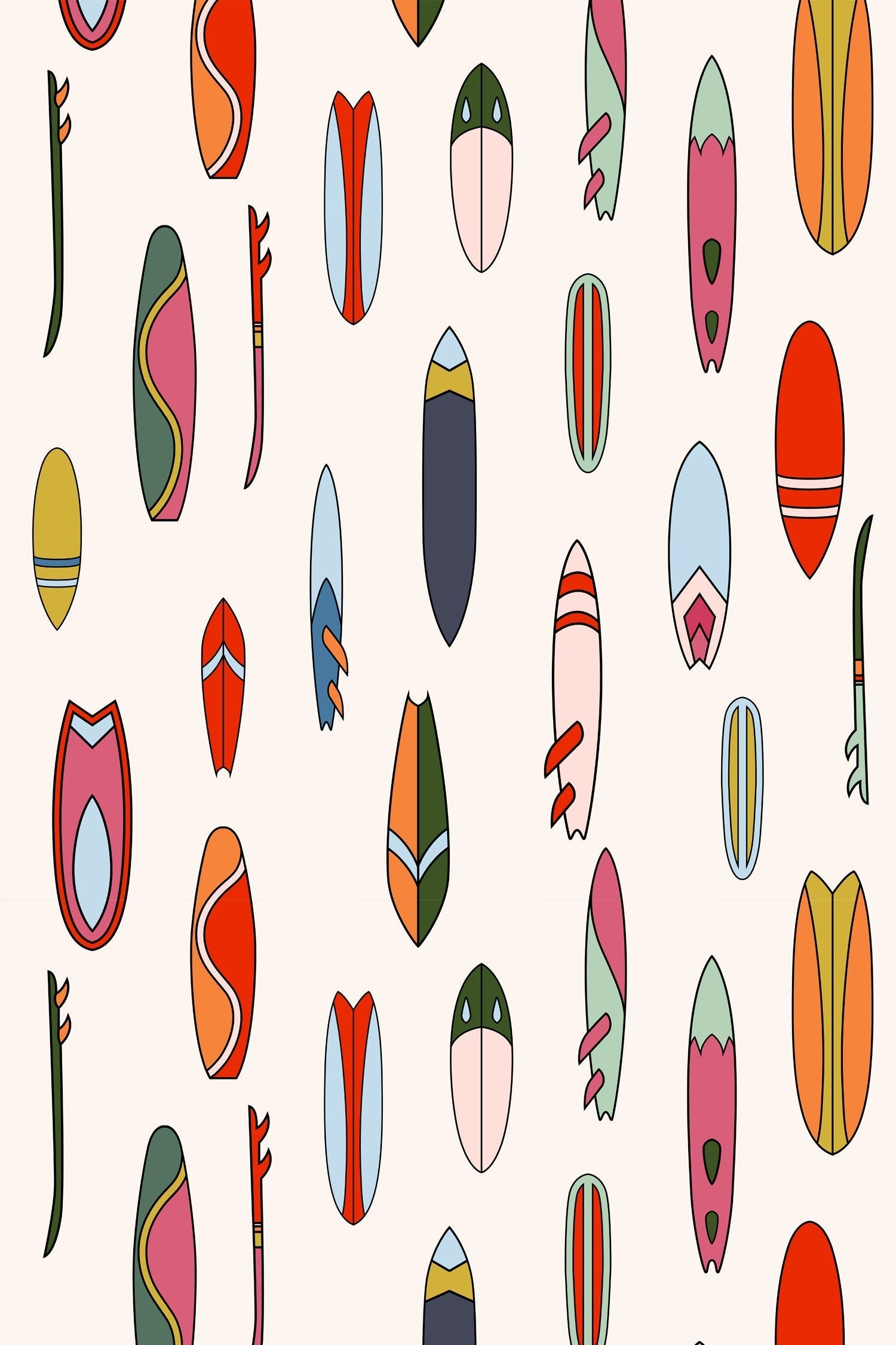 Surfrider Wallpaper in Multi color - pattern number KK791_Multi_KH300 - by Katie Kime in the collection