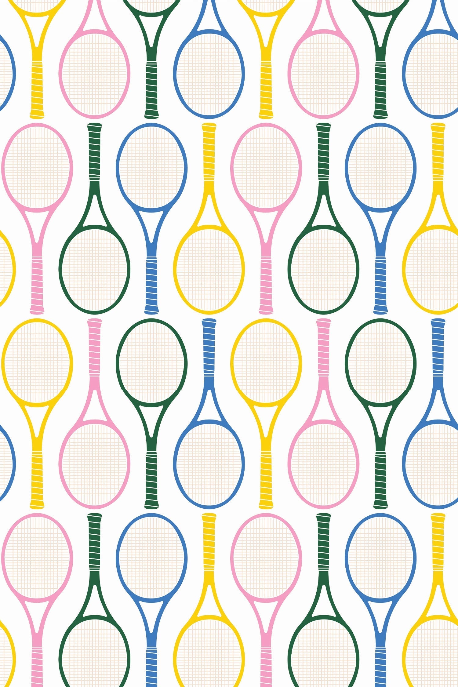 Tennis Time Wallpaper in Multi color - pattern number KK727_Multi_KH300 - by Katie Kime in the collection