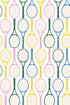 Tennis Time Wallpaper in Multi color - pattern number KK727_Multi_KH300 - by Katie Kime in the collection