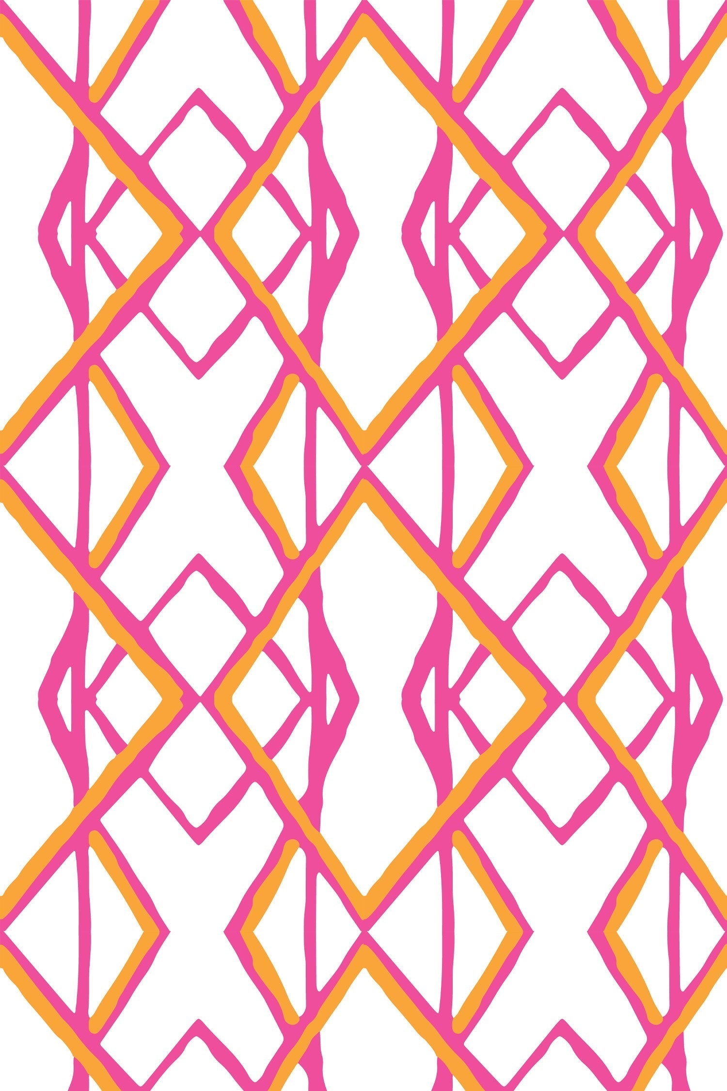 Through the Looking Glass Wallpaper in pink orange color - pattern number KK17012_Pink_Orange_KH300 - by Katie Kime in the  collection