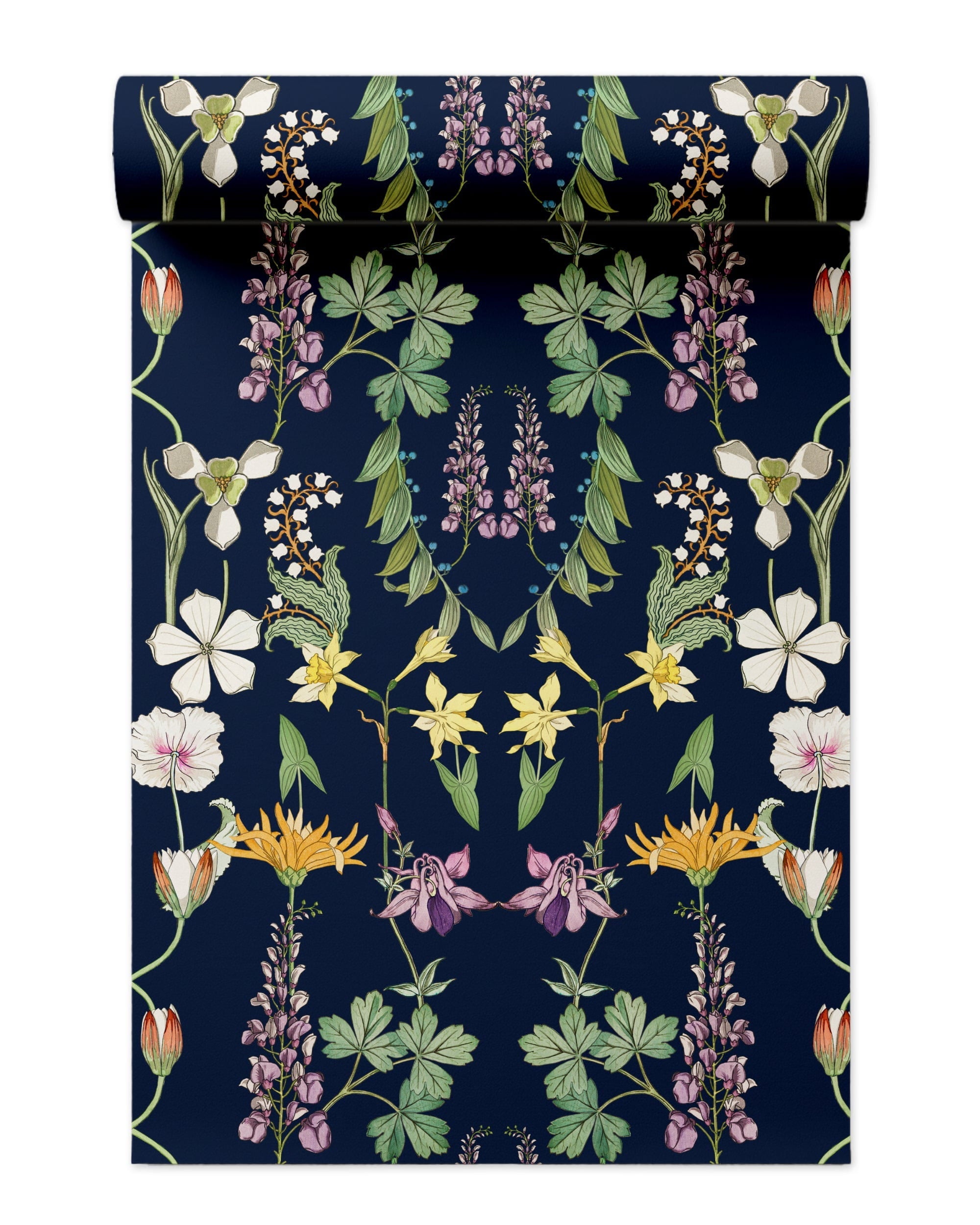 Versailles Wallpaper in navy color - pattern number KK732_Navy_KH300 - by Katie Kime in the  collection