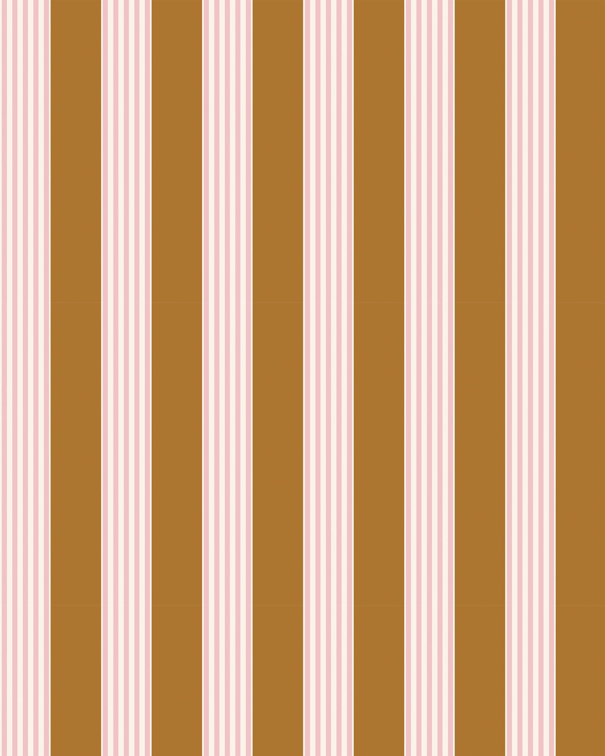 Vineyard Rows Wallpaper in brown color - pattern number KK858_Brown_KH300 - by Katie Kime in the  collection