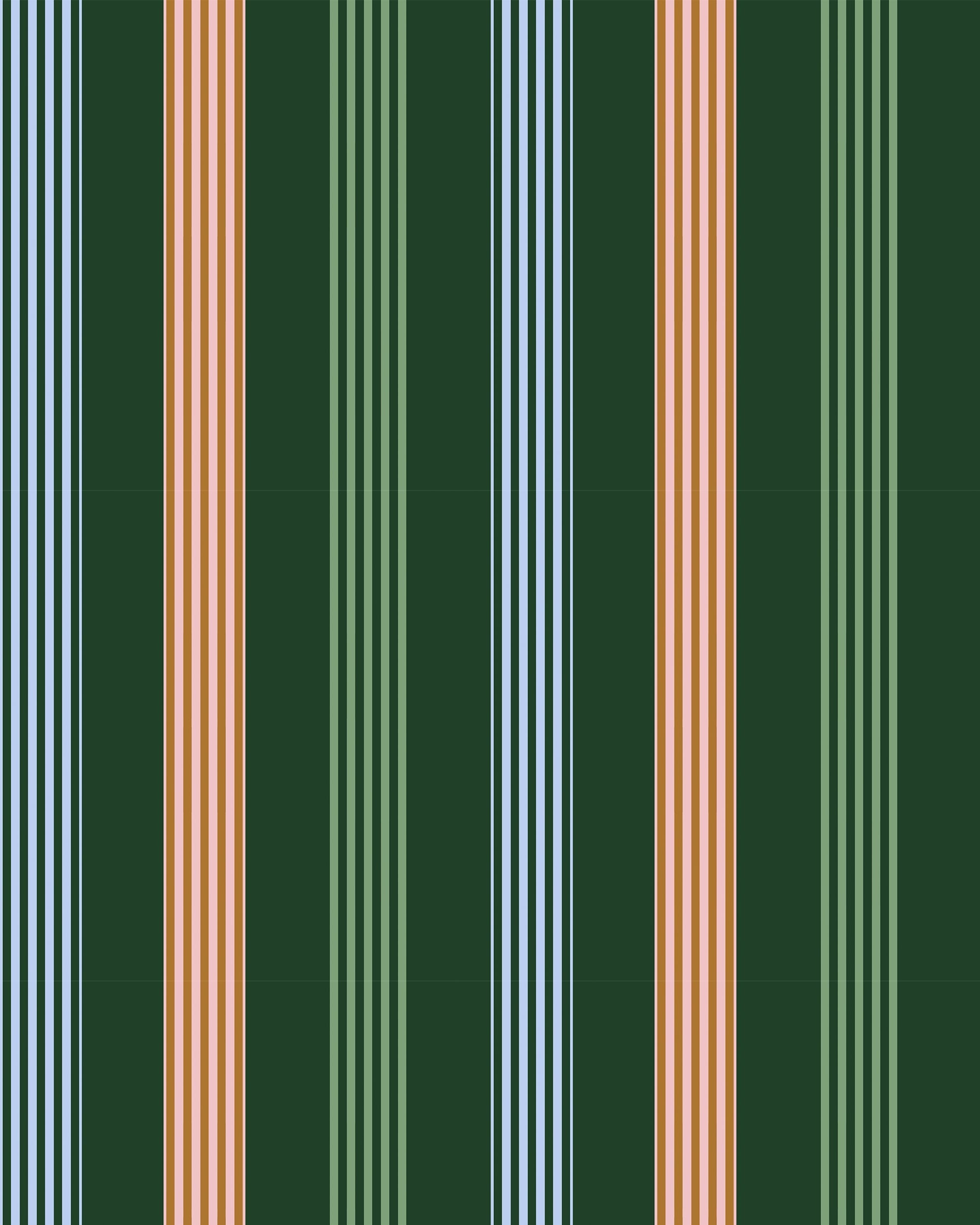 Vineyard Rows Wallpaper in hunter color - pattern number KK858_Hunter_KH300 - by Katie Kime in the  collection