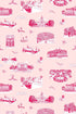 Watermarks Wallpaper in yellow color - pattern number KK770_Pink_Cranberry_KH300 - by Katie Kime in the  collection