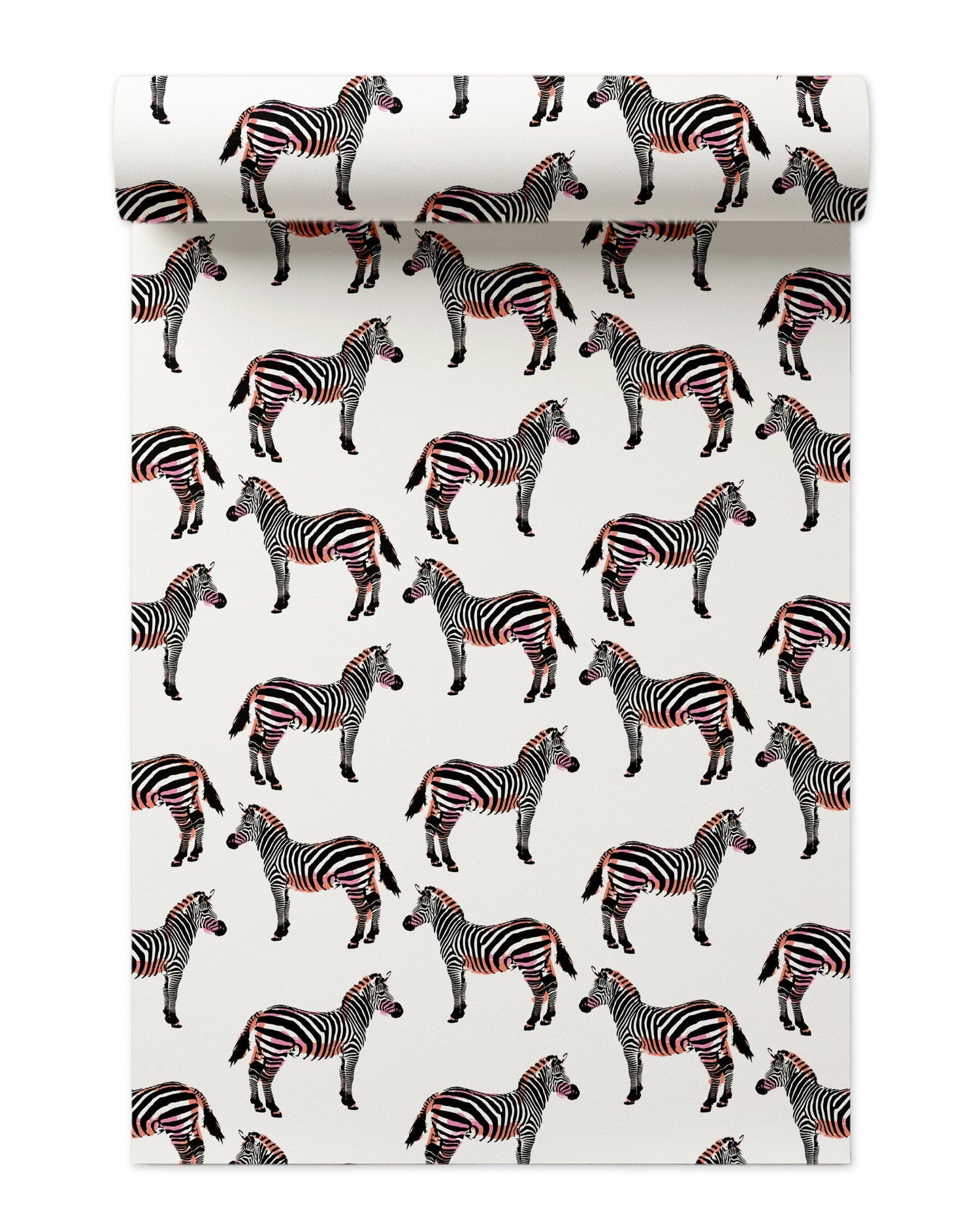 Zebras Peel and Stick Wallpaper in black color - pattern number KK734_Zebras_Black - by Katie Kime in the  collection