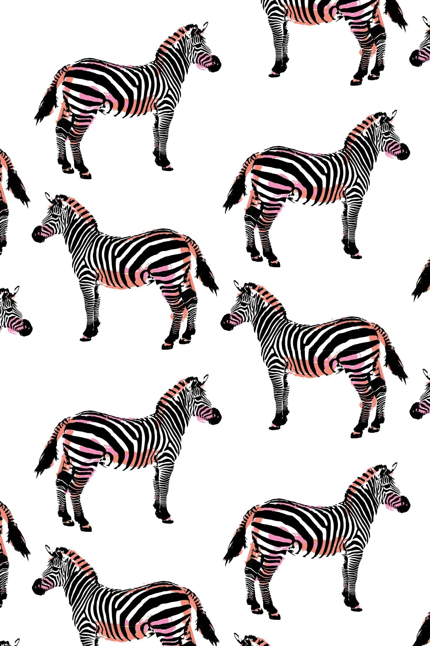 Zebras Wallpaper in Black color - pattern number KK734_KH300 - by Katie Kime in the collection