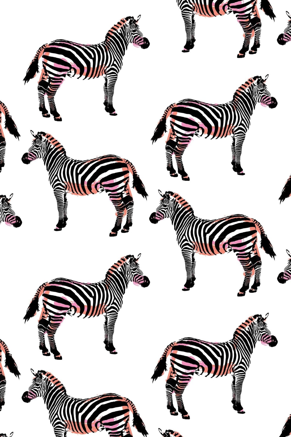 Zebras Wallpaper in Black color - pattern number KK734_KH300 - by Katie Kime in the collection