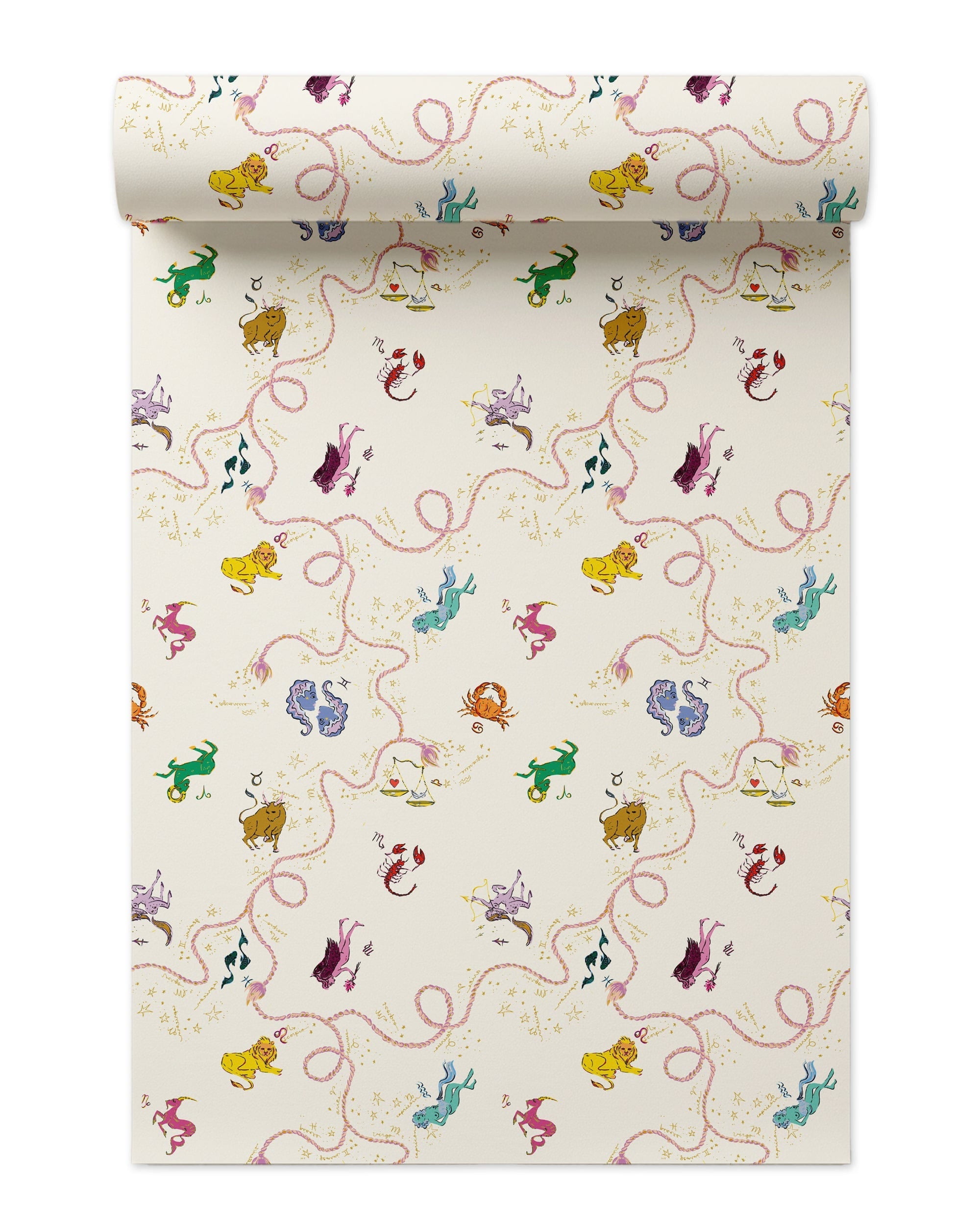 Zodiac Peel and Stick Wallpaper in cream color - pattern number KK787_Cream_KH306 - by Katie Kime in the  collection