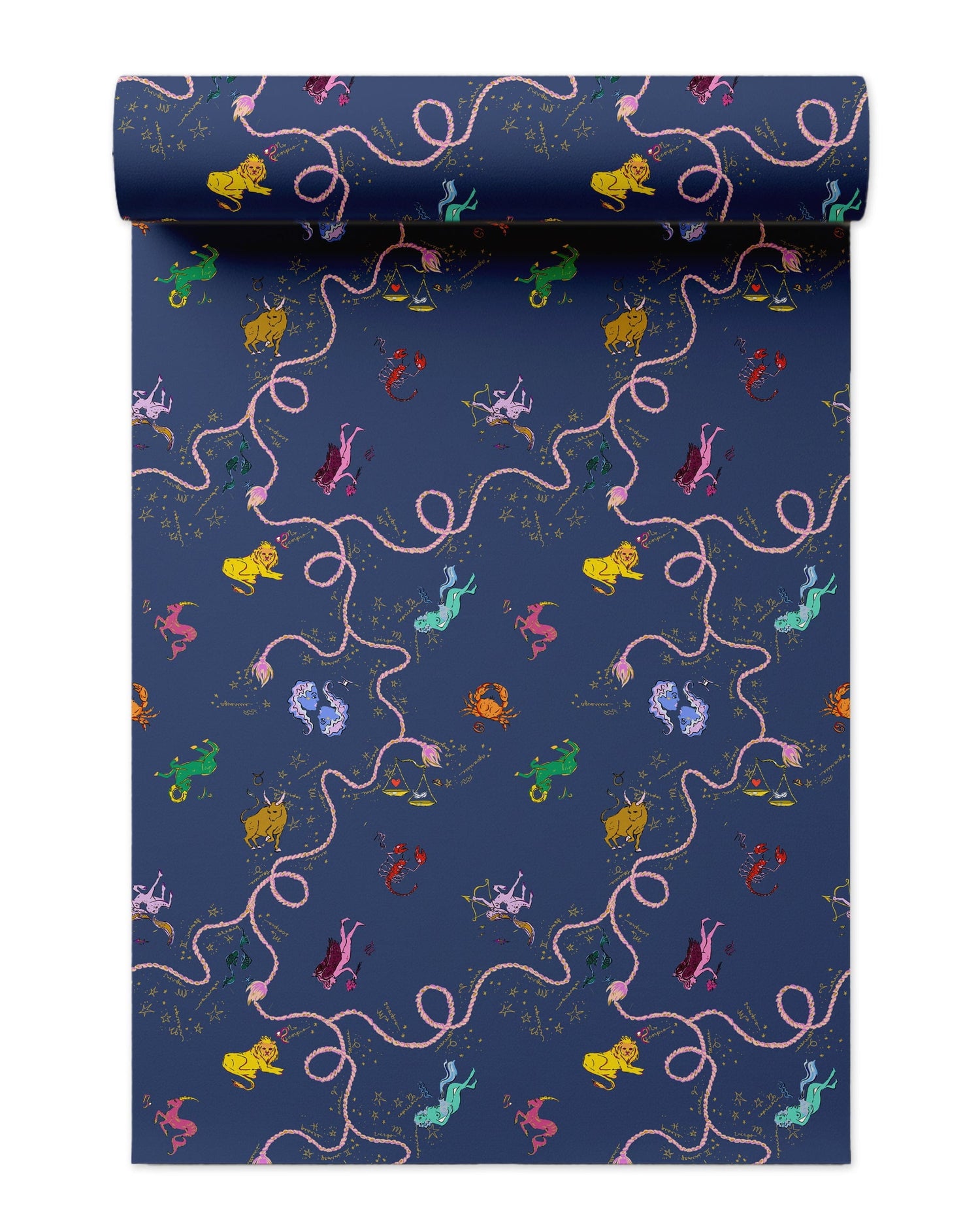 Zodiac Peel and Stick Wallpaper in navy color - pattern number KK787_Navy_KH306 - by Katie Kime in the  collection