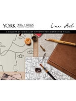 York Premium Peel and Stick Line Art Wallpaper