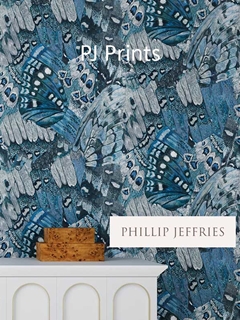 PJ Prints is a collection of stylish wallpaper patterns by the designer Phillip Jeffries