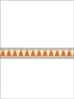 Cadiz Mosaic Persimmon Border 5006032 by Schumacher Wallpaper for sale at Wallpapers To Go
