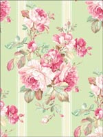 Floral Stripes Wallpaper CA80004 by Seabrook Wallpaper for sale at Wallpapers To Go