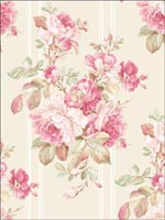 Floral Stripes Wallpaper CA80013 by Seabrook Wallpaper for sale at Wallpapers To Go