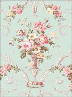 Damask Floral Wallpaper CA80102 by Seabrook Wallpaper for sale at Wallpapers To Go