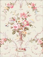 Damask Floral Wallpaper CA80104 by Seabrook Wallpaper for sale at Wallpapers To Go