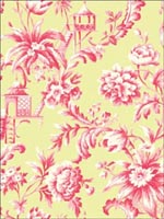 Floral Oriental Wallpaper CA80404 by Seabrook Wallpaper for sale at Wallpapers To Go