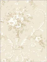 Floral Toile Wallpaper CA80706 by Seabrook Wallpaper for sale at Wallpapers To Go