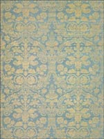 Curtis Damask Metallic Gold on Mineral Blue Wallpaper T1006 by Thibaut Wallpaper for sale at Wallpapers To Go