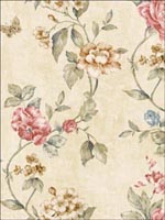Floral Trail Roses Wallpaper SE51702 by Seabrook Wallpaper for sale at Wallpapers To Go