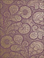 Trabadour Metallic Gold on Plum Wallpaper T13062 by Thibaut Wallpaper for sale at Wallpapers To Go