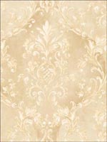 Leaf Scroll Damask Wallpaper DS20503 by Seabrook Wallpaper for sale at Wallpapers To Go