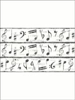 Music Note Border TH31350B by Pelican Prints Wallpaper for sale at Wallpapers To Go