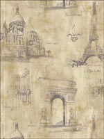 Paris Script Wallpaper TH34305 by Pelican Prints Wallpaper for sale at Wallpapers To Go