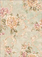 Floral Wallpaper SA50204 by Seabrook Wallpaper for sale at Wallpapers To Go