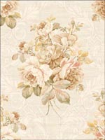 Floral Wallpaper SA50402 by Seabrook Wallpaper for sale at Wallpapers To Go