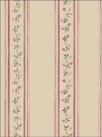 Floral Trail Stripes Wallpaper PR33869 by Norwall Wallpaper for sale at Wallpapers To Go