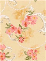 Floral Wallpaper FF50603 by Seabrook Wallpaper for sale at Wallpapers To Go