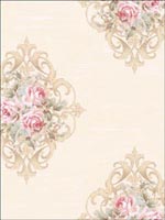 Floral Medallion Wallpaper CL61402 by Seabrook Wallpaper for sale at Wallpapers To Go