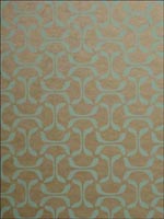 Saroka Aqua on Metallic Pewter Wallpaper T35104 by Thibaut Wallpaper for sale at Wallpapers To Go