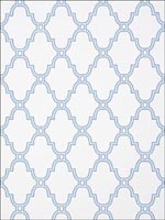 Stanbury Trellis Blue Wallpaper T35114 by Thibaut Wallpaper for sale at Wallpapers To Go