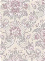 Floral Damask Wallpaper DR50909 by Seabrook Wallpaper for sale at Wallpapers To Go