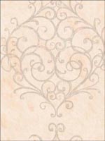 Scroll Design Medallion Wallpaper LE20701 by Seabrook Wallpaper for sale at Wallpapers To Go