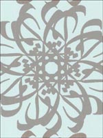 Hazar Afsan Aquamarine Modern Medallion Wallpaper 341781 by Kenneth James Wallpaper for sale at Wallpapers To Go