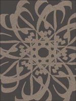 Hazar Afsan Espresso Modern Medallion Wallpaper 341782 by Kenneth James Wallpaper for sale at Wallpapers To Go