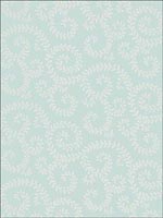 Leafy Scroll Sky Wallpaper 5005092 by Schumacher Wallpaper for sale at Wallpapers To Go