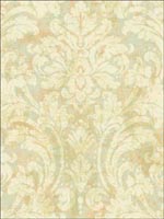 Framed Damask Wallpaper FN31505 by Pelican Prints Wallpaper for sale at Wallpapers To Go
