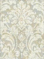 Framed Damask Wallpaper FN31508 by Pelican Prints Wallpaper for sale at Wallpapers To Go